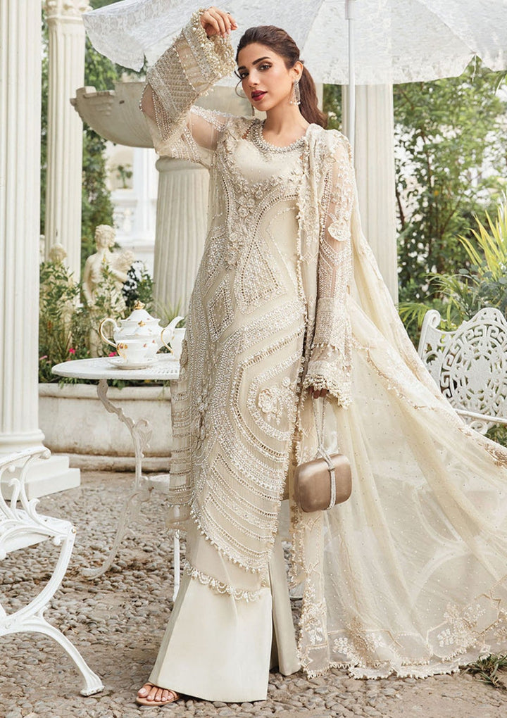 Maria B Chiffon Embroidered Unstitched 3PC SK-2411 (Premium Edition)