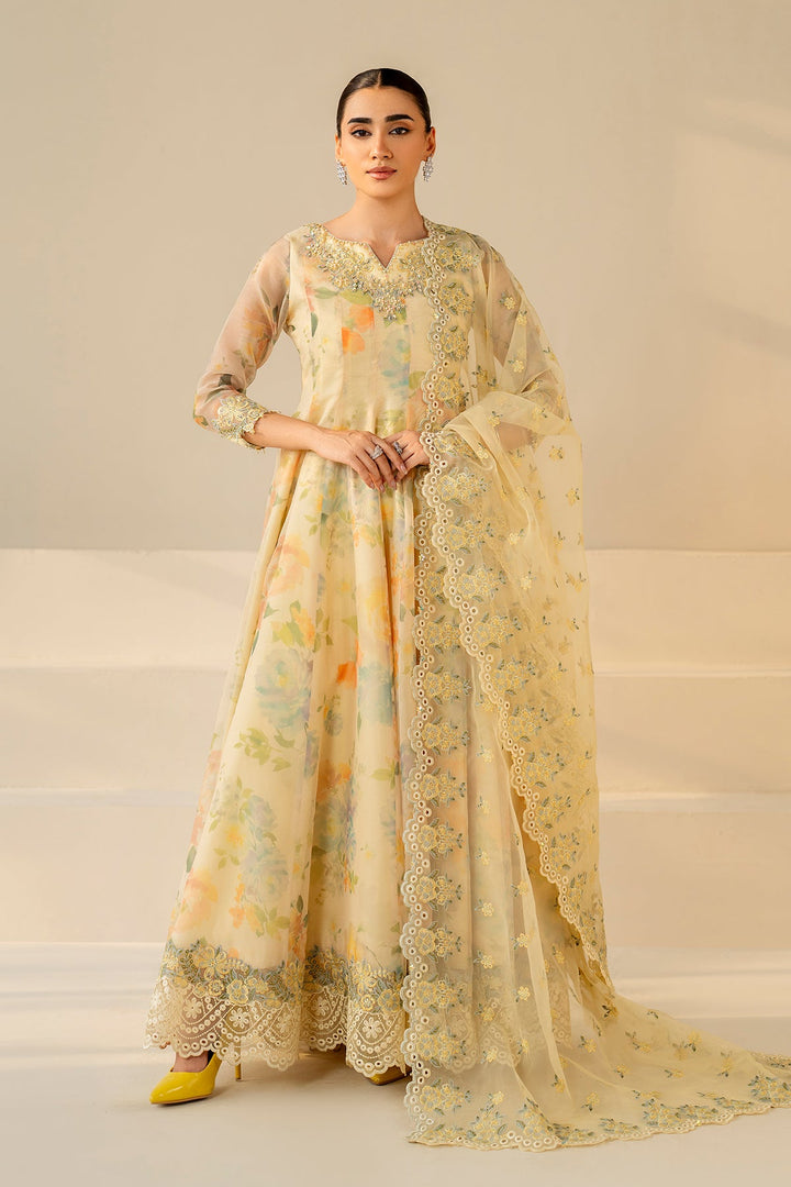 Barooque Chiffon Embroidered Unstitched 3PC LU-1223