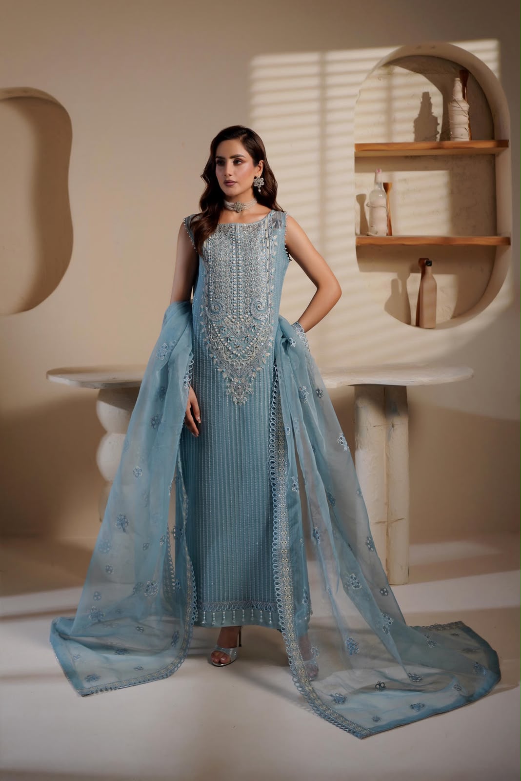 Maryam’s Organza Embroidered Unstitched 3PC SK-2438