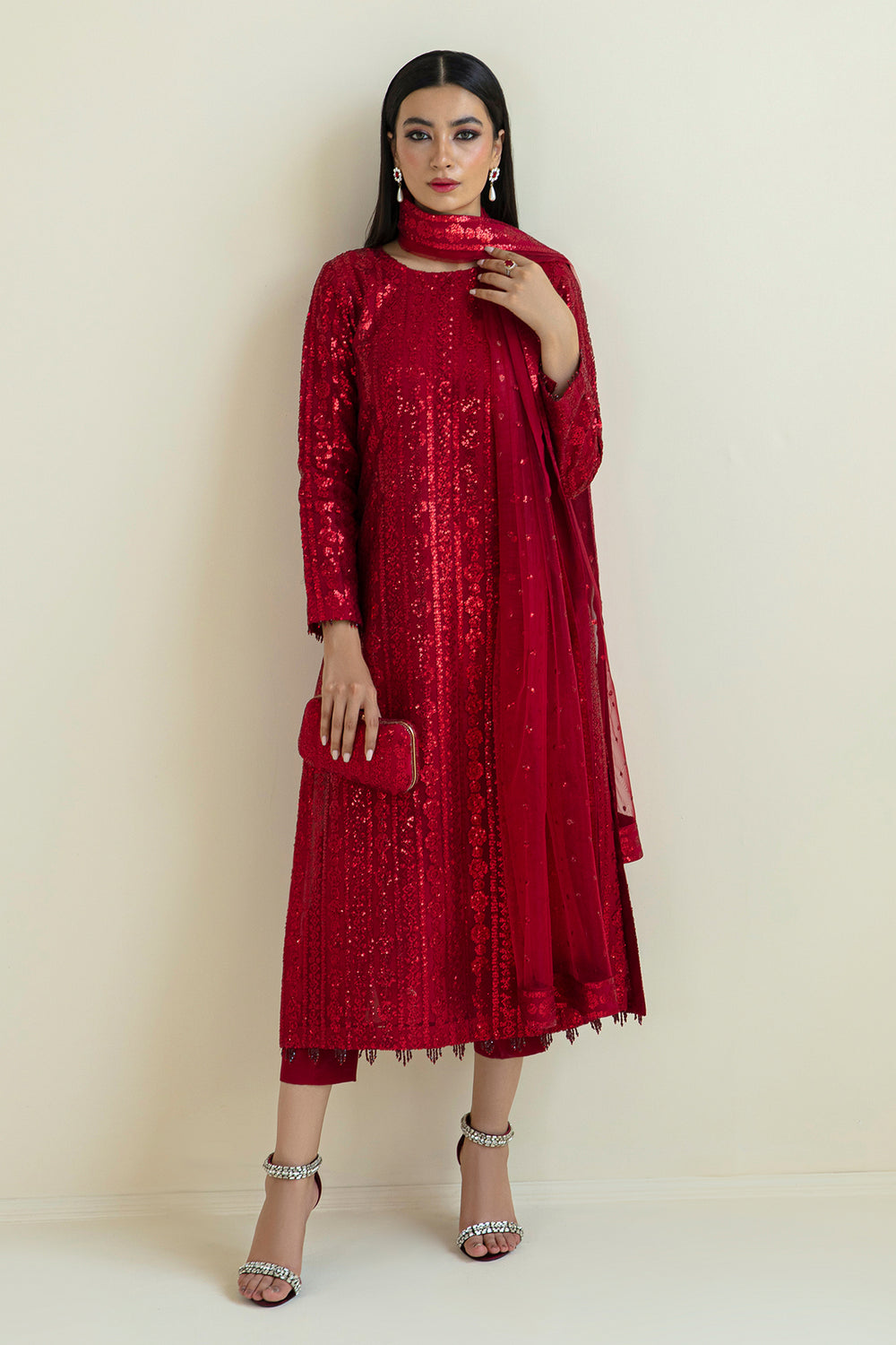 Baroque Summer Chiffon Embroidered Unstitched 3PC SK-1127