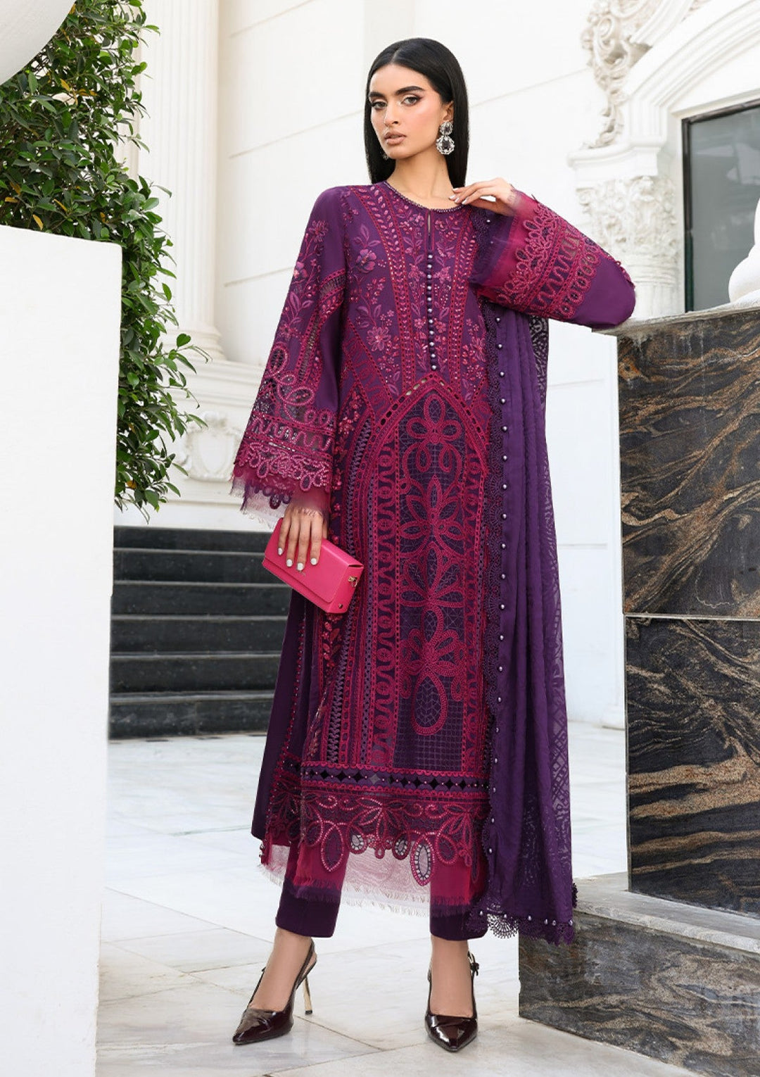 Maria B Summer Lawn Embroidered Unstitched 3PC DZ-1102