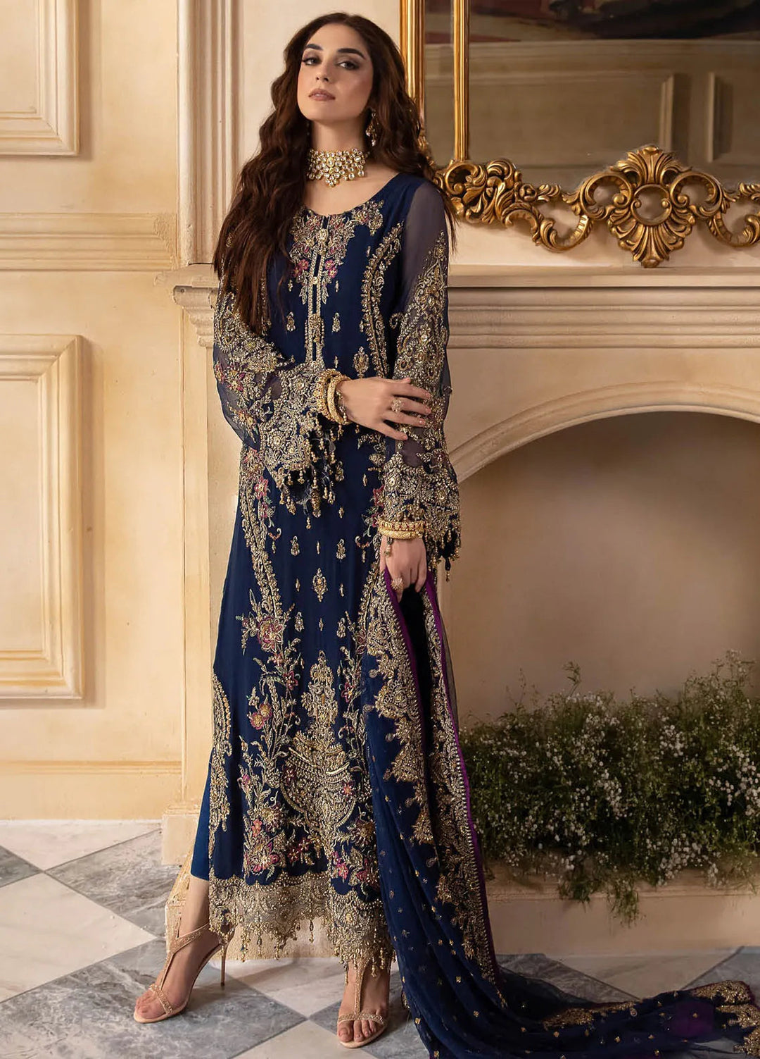 Charimza Chiffon Embroidered Unstitched 3PC SK-2419