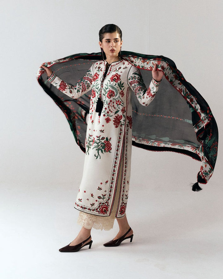 Hussain Rehar Dhanak Embroidered Unstitched 3PC FF-2562