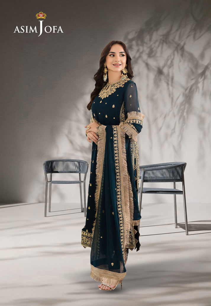Asim Jofa Summer Chiffon Embroidered Unstitched 3PC SK-1167