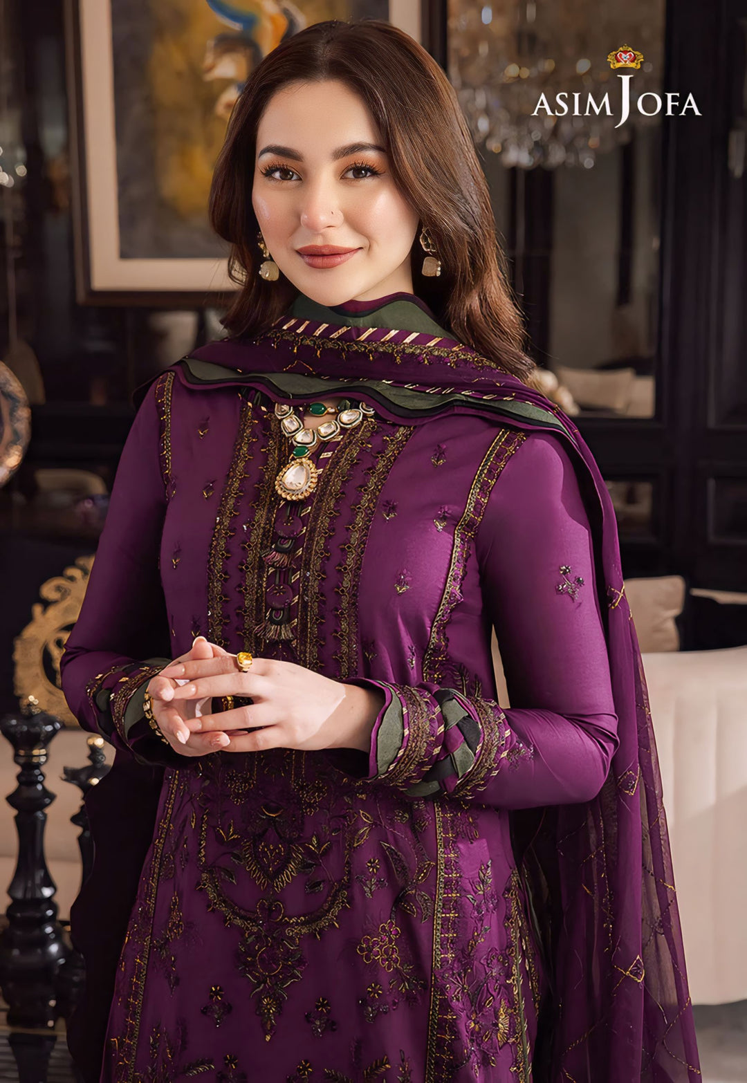 Asim Jofa Dhanak Embroidered Unstitched 3PC FF-2449