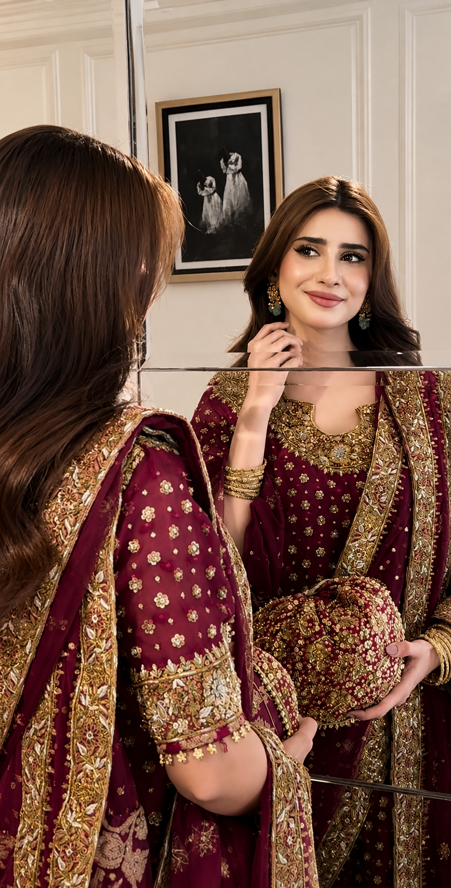 Haris Shakeel Chiffon Embroidered Unstitched 3PC SK-2406