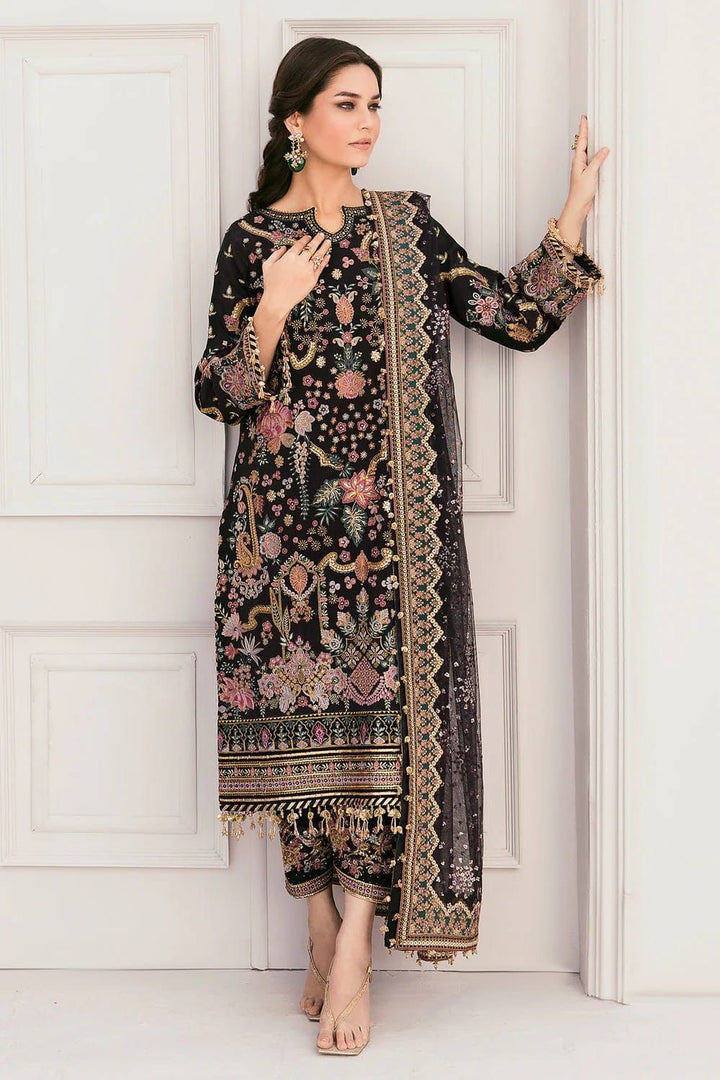Baroque Net Embroidered Unstitched 3PC LU-131