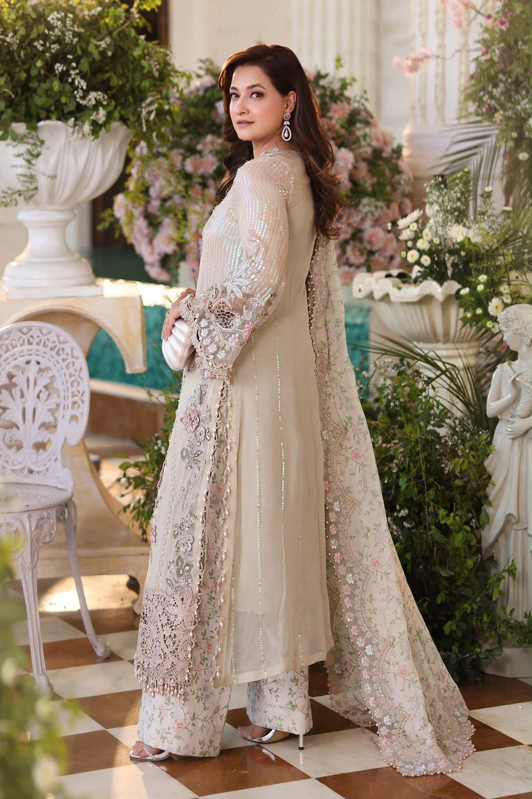 Maria B Chiffon Embroidered Unstitched 3PC SK-2422