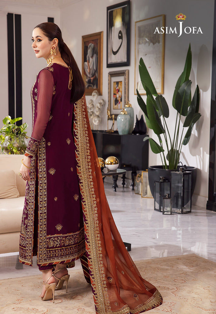Asim Jofa Rang E Noor Summer Chiffon Embroidered Unstitched 3PC SK-1126