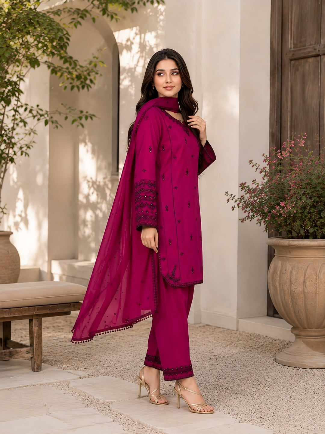 Batik Dhanak Embroidered Unstitched 3PC FF-2581