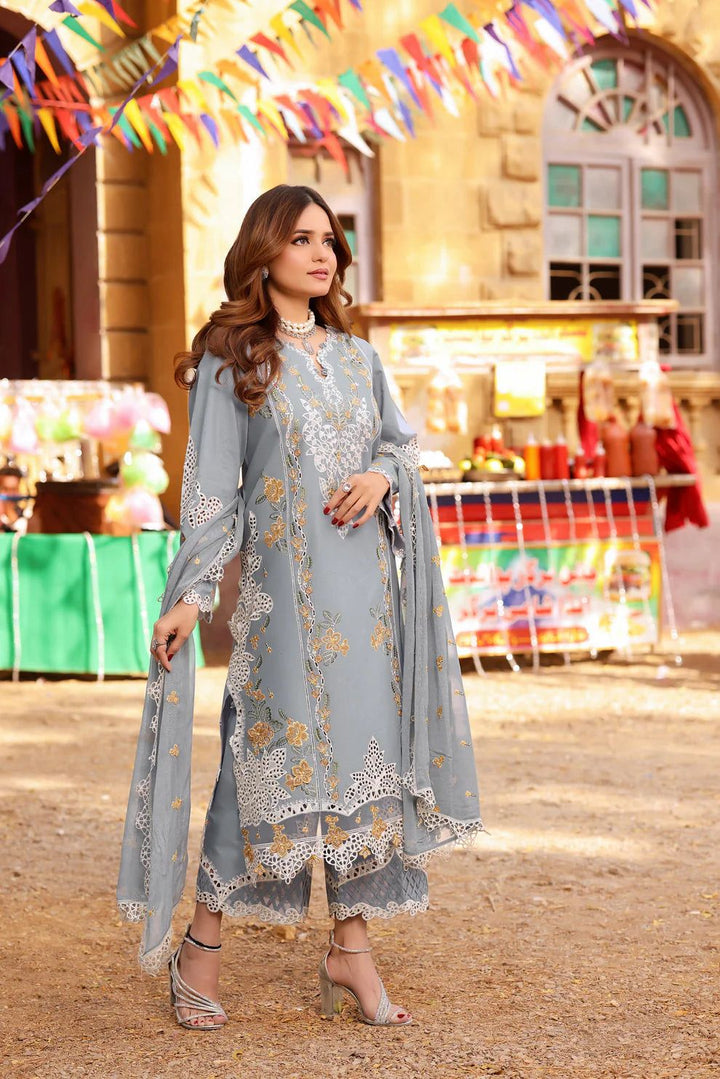 Aneela’s Dhanak Embroidered Unstitched 3PC FF-2588