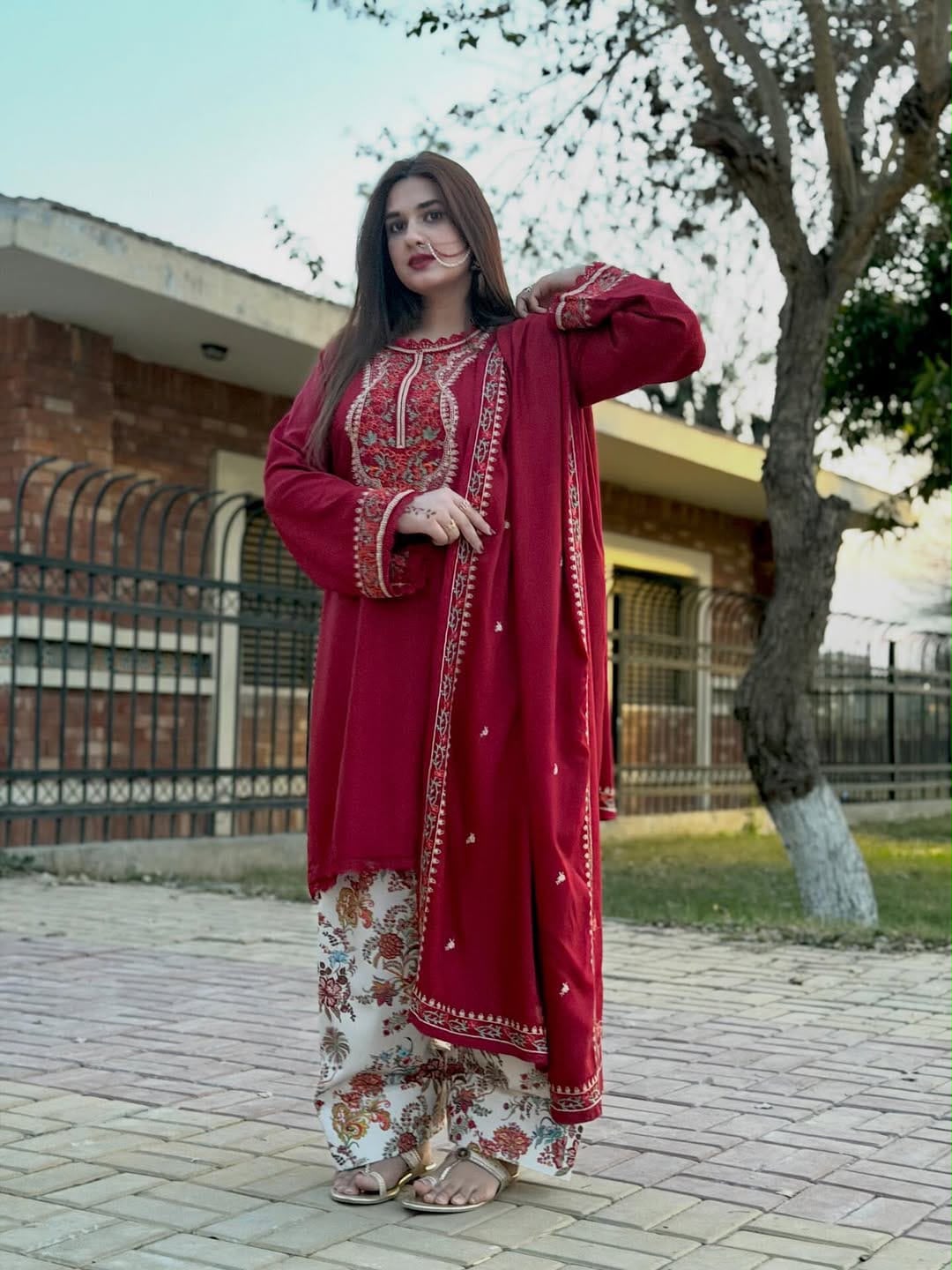 Aneelas Dhanak Embroidered Unstitched 3PC NF-2440