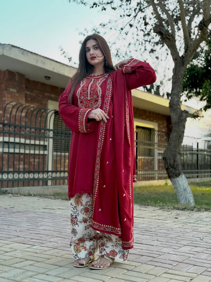 Aneelas Dhanak Embroidered Unstitched 3PC NF-2440