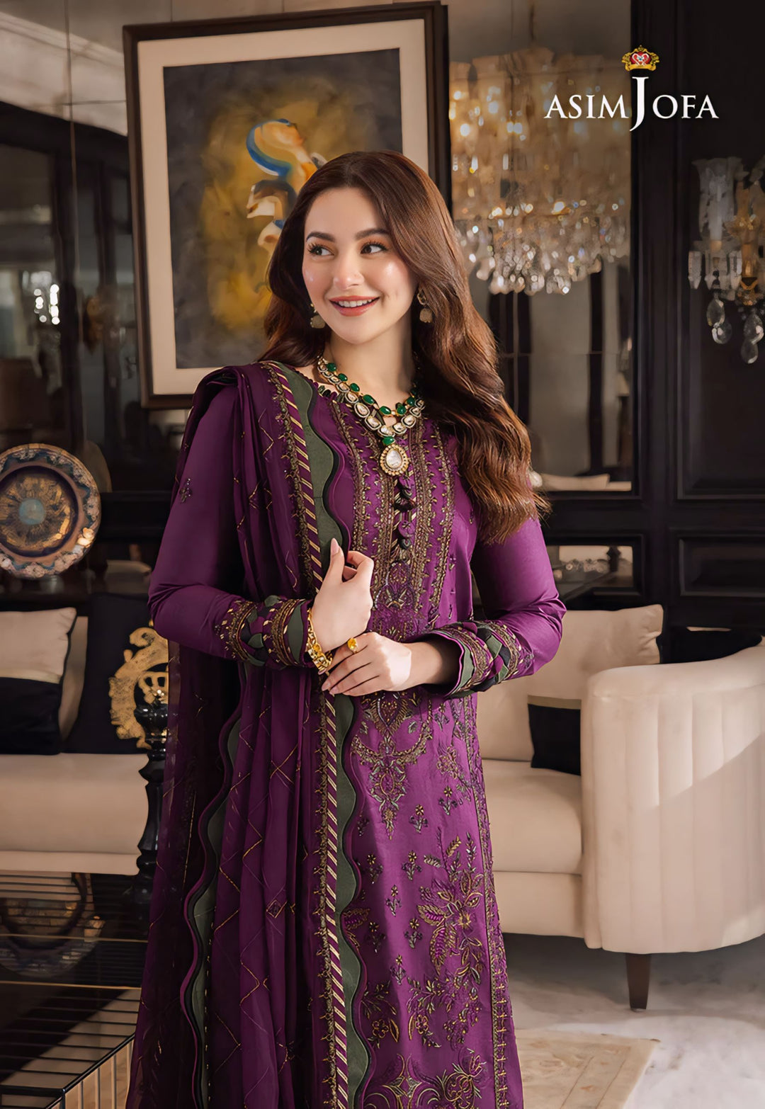 Asim Jofa Dhanak Embroidered Unstitched 3PC FF-2449