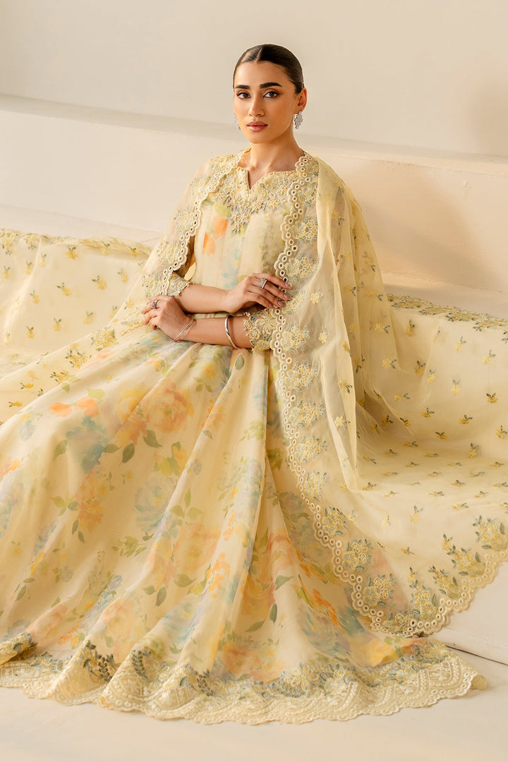 Barooque Chiffon Embroidered Unstitched 3PC LU-1223