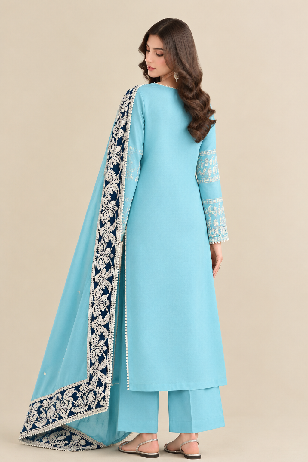 Zaib Dhanak Embroidered Unstitched 3PC FF-2601