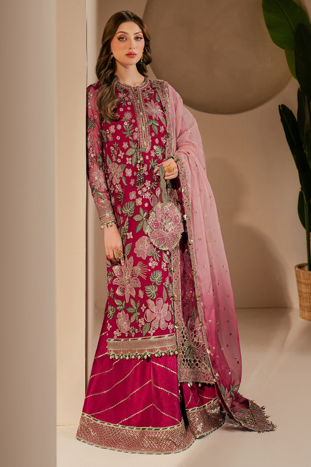 Jazmin Summer Chiffon Embroidered Unstitched 3PC SK-1129