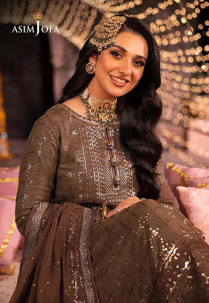 Asim Jofa Chiffon Embroidered Unstitched 3PC SK-2412