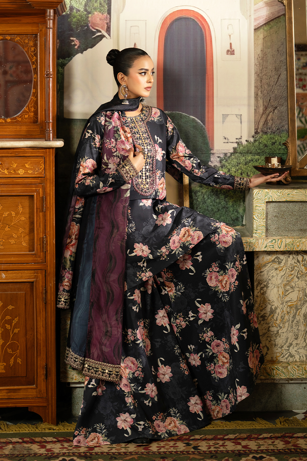 Esra Silk Embroidered Unstitched 3PC LU-2761