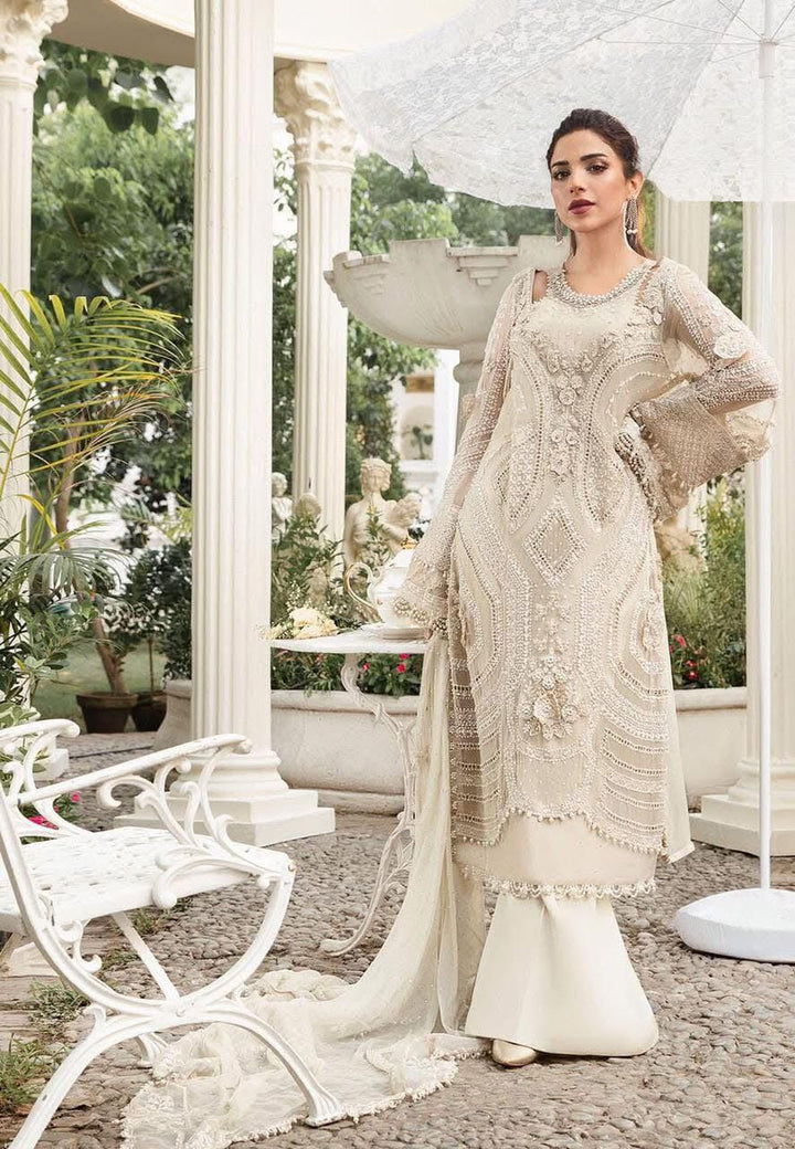 Maria B Chiffon Embroidered Unstitched 3PC SK-2411 (Premium Edition)