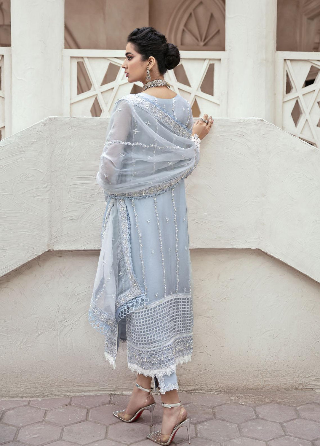 Mushq Organza Embroidered Unstitched 3PC SK-2415