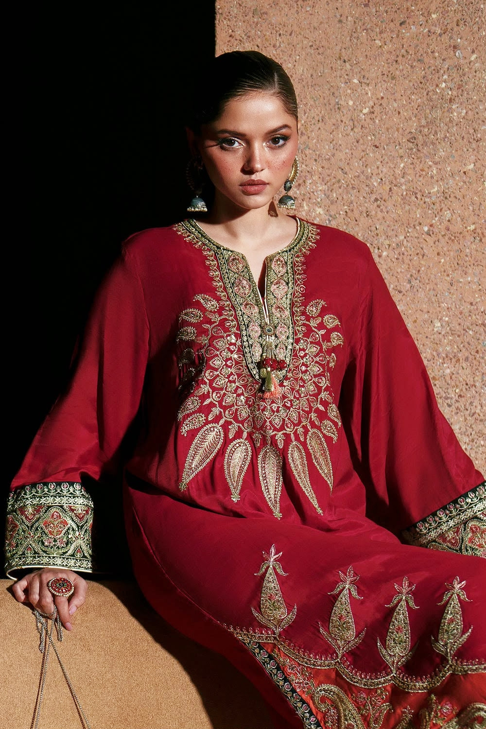 Ethnic Silk Embroidered Unstitched 3PC PD-2361
