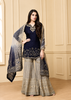 Nazakat Chiffon Embroidered Unstitched 4PC LU-1256