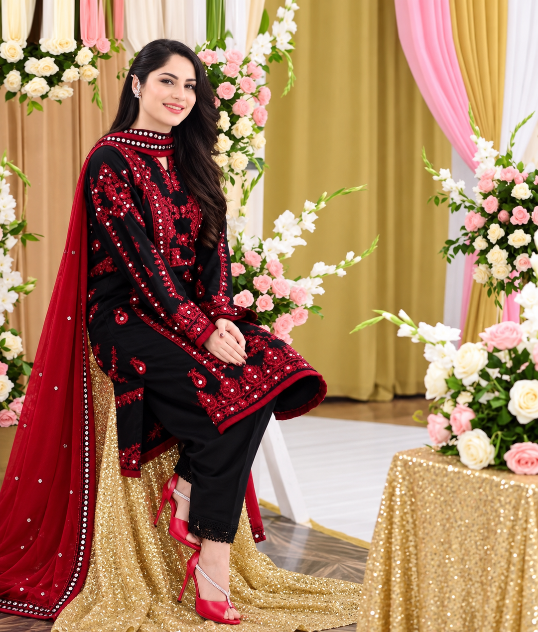 Neelum Munir Dhanak Embroidered Unstitched 3PC FF-2557