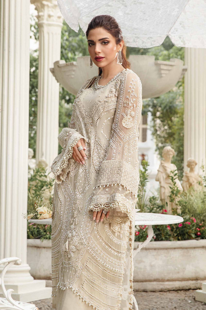 Maria B Chiffon Embroidered Unstitched 3PC SK-2411 (Premium Edition)