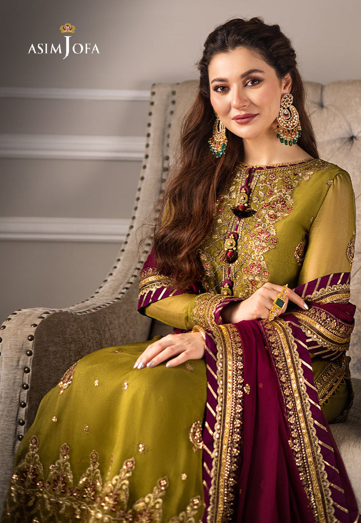 Asim Jofa Chiffon Embroidered Unstitched 3PC SK-2413