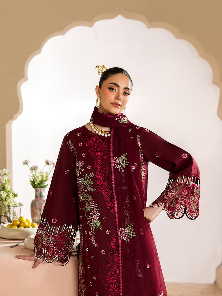 Mahnur Dhanak Embroidered Unstitched 3PC FF-2475