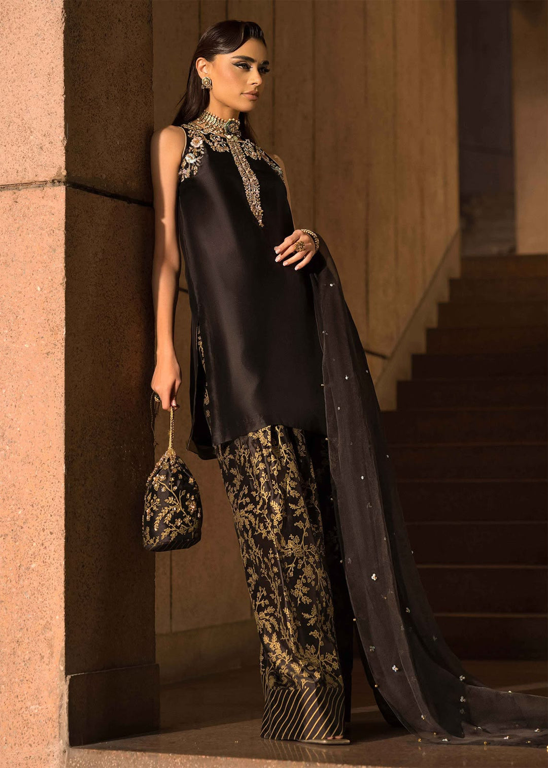 Jazmine Shamoz Silk Embroidered Unstitched 3PC SK-2436