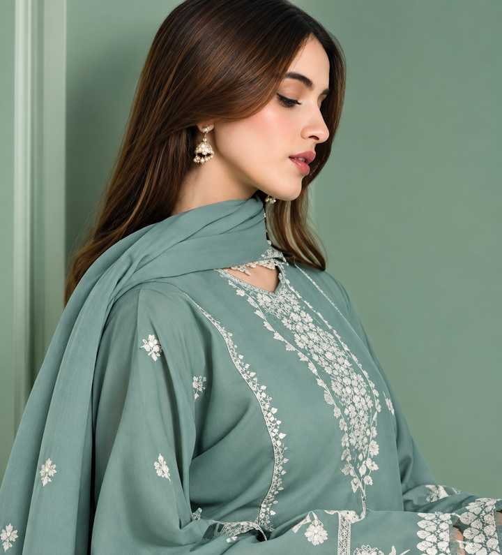 Cross Stitch Dhanak Embroidered Unstitched 3PC FF-2596