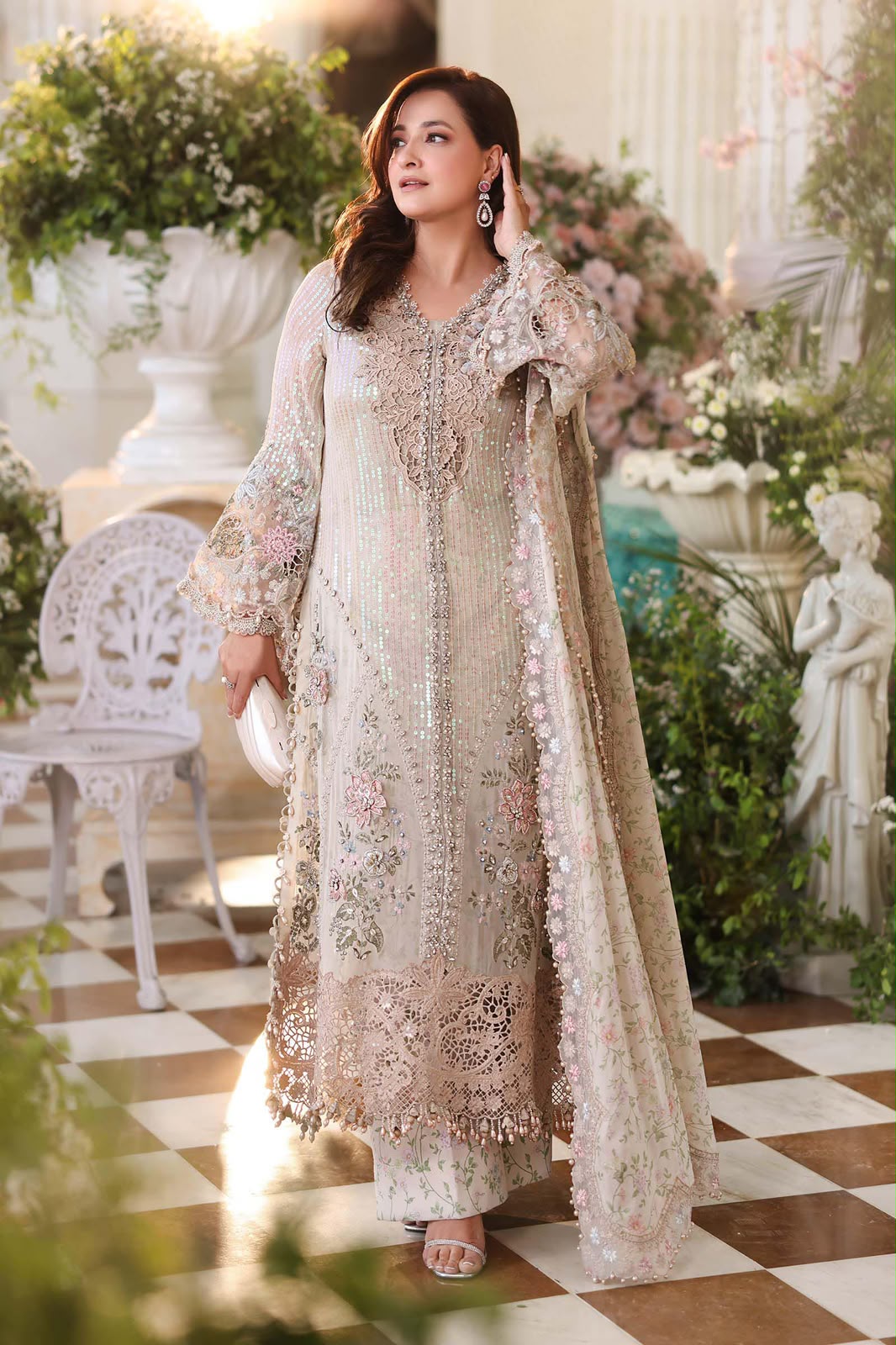Maria B Chiffon Embroidered Unstitched 3PC SK-2422