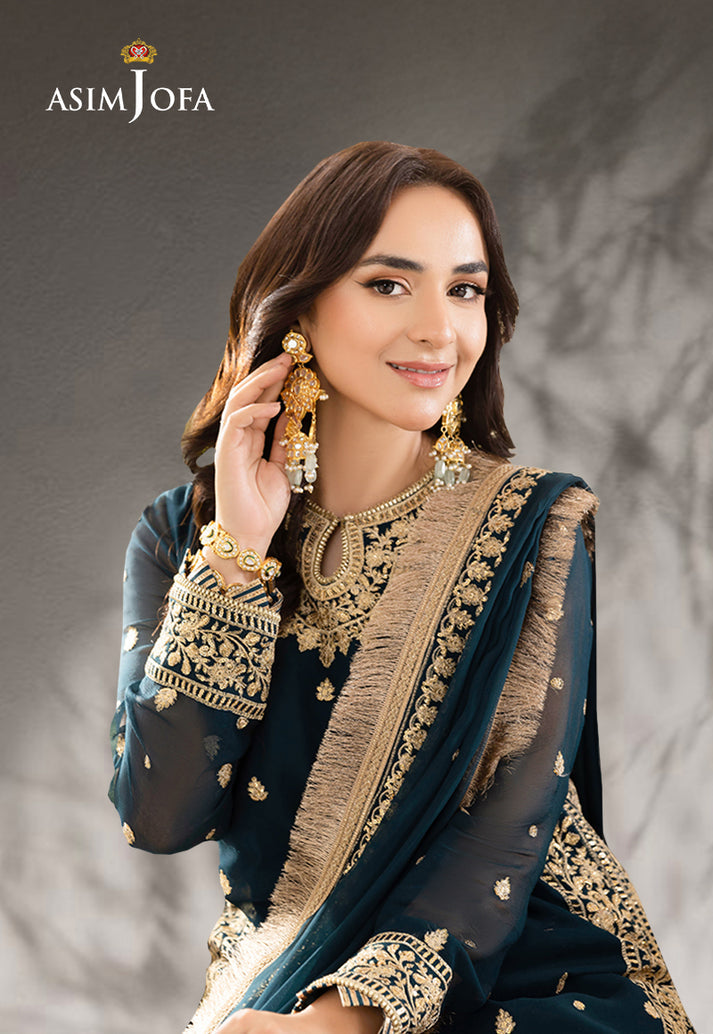 Asim Jofa Summer Chiffon Embroidered Unstitched 3PC SK-1167