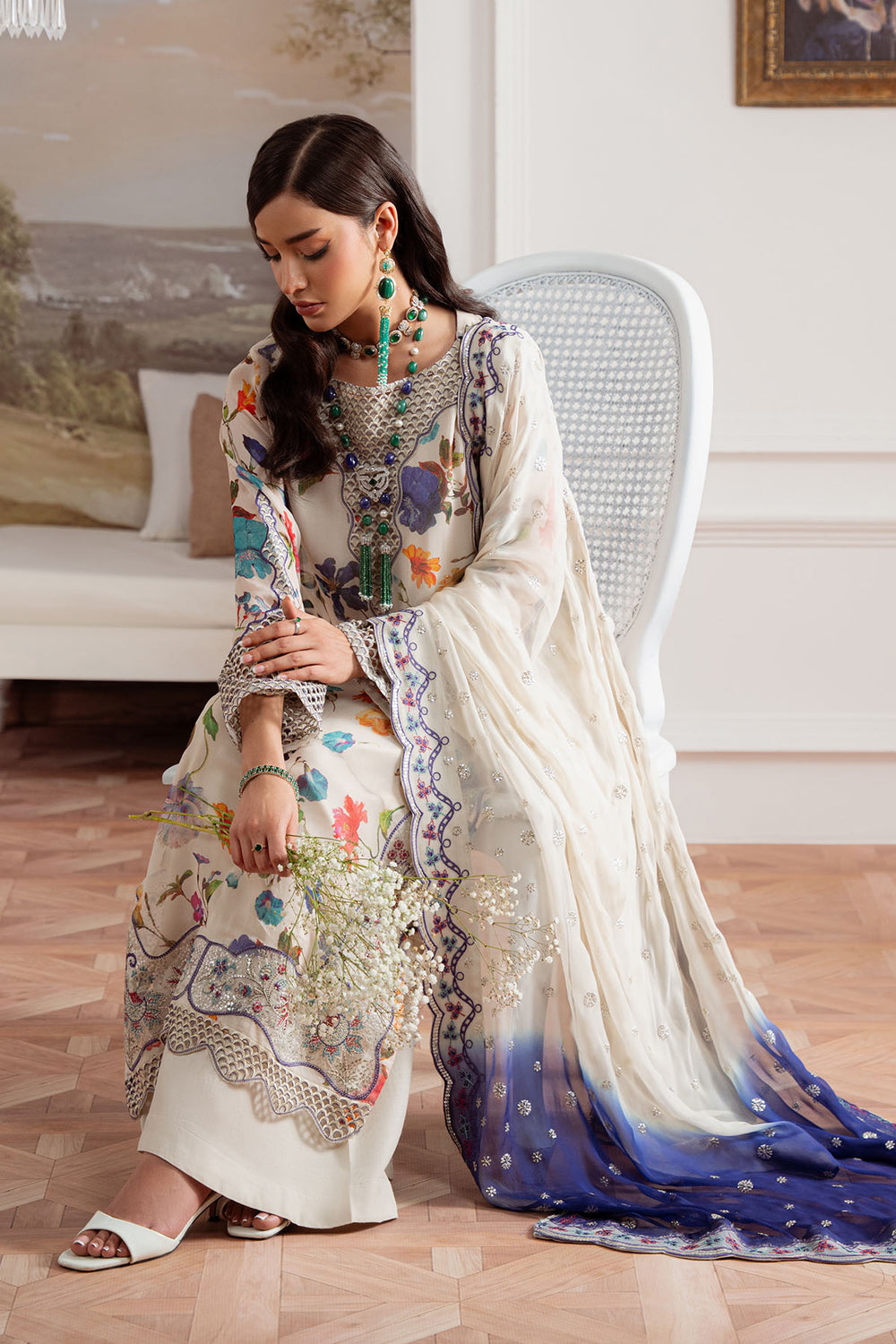 Nureh Summer Lawn Embroidered Unstitched 3PC 2026